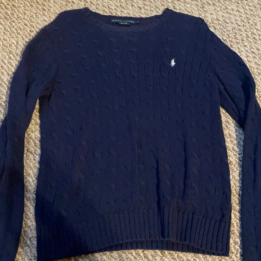 Navy Ralph Lauren Cableknit Sweater